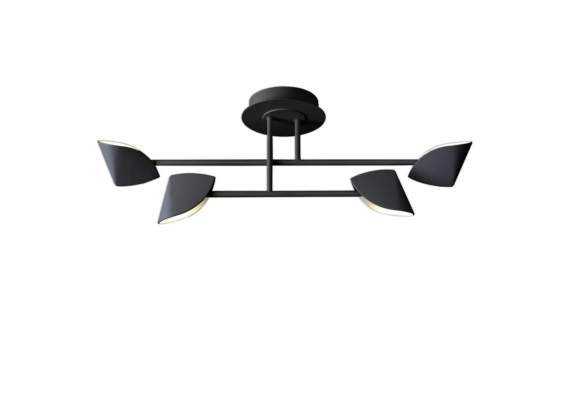 M7582  Capuccina Small Semi Flush 30W LED Black